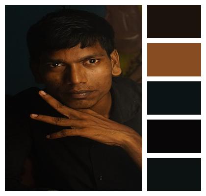 Portrait Dark Background Man Image